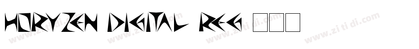Horyzen Digital Reg字体转换
